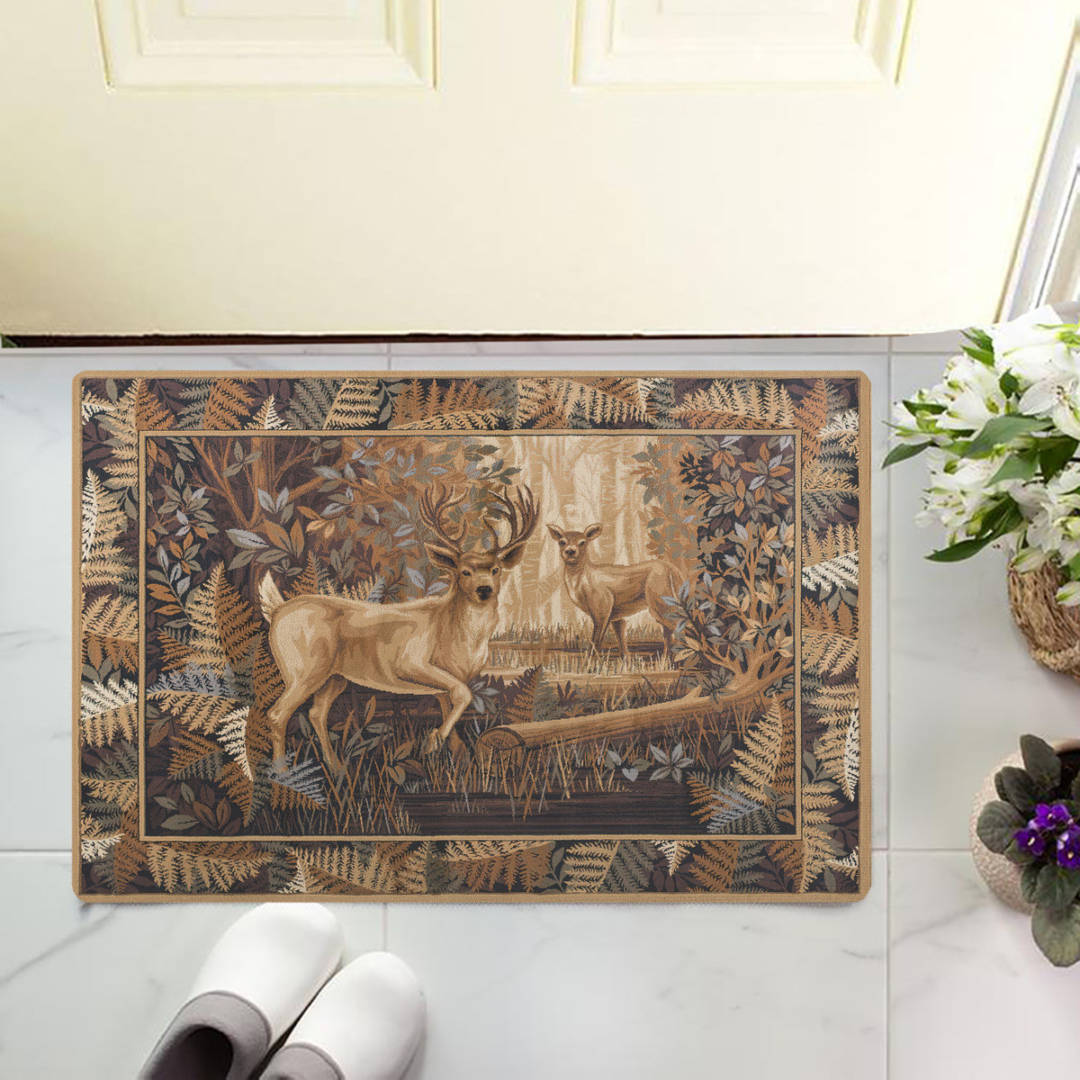 Hunting Deer Royal Vintige Fla - Hunting Outdoor Rug review and price