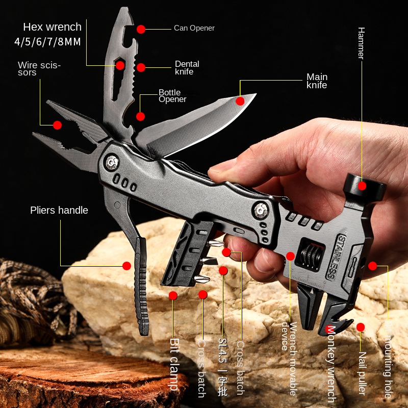 Multifunctional Pliers Multito - Outdoor Hunting Knife Set review and price