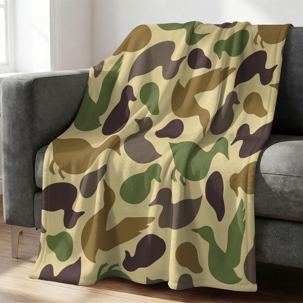Duck Pattern Flannel Blanket S - Hunting Outdoor Rug review and price