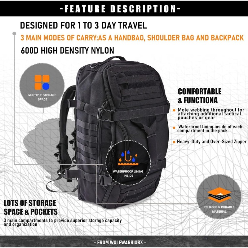 LQARMY 25L 45L 80L Sport Trave - Outdoor Hunting Backpack review and price